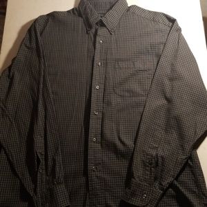 Brooks brothers Green Plaid Shirt L 34 1/2" W25"